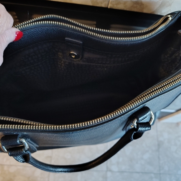 Kate Spade Mulberry Leighann Tote Large Black Leather Logo Strap - Picture 4 of 12